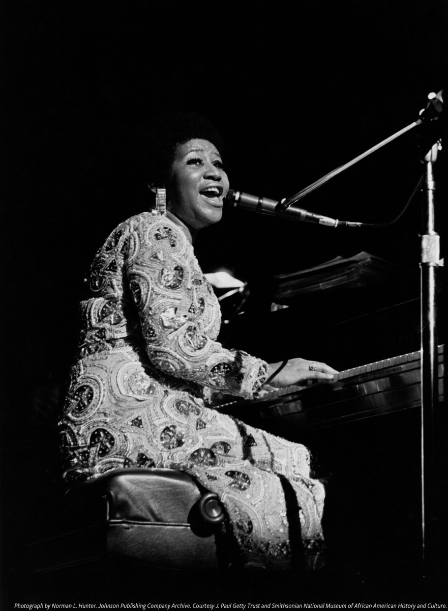 NMAAHC's tweet photo. Aretha Franklin was born #OnThisDay in 1942 in Memphis, Tennessee. Over the course of her career, she had 17 Top 10 pop singles and received 18 Grammy Awards. A look back at the life and legacy of the Queen of Soul: https://t.co/WT7EBkDCrQ
#WomensHistoryMonth https://t.co/s9eaaLsSym
