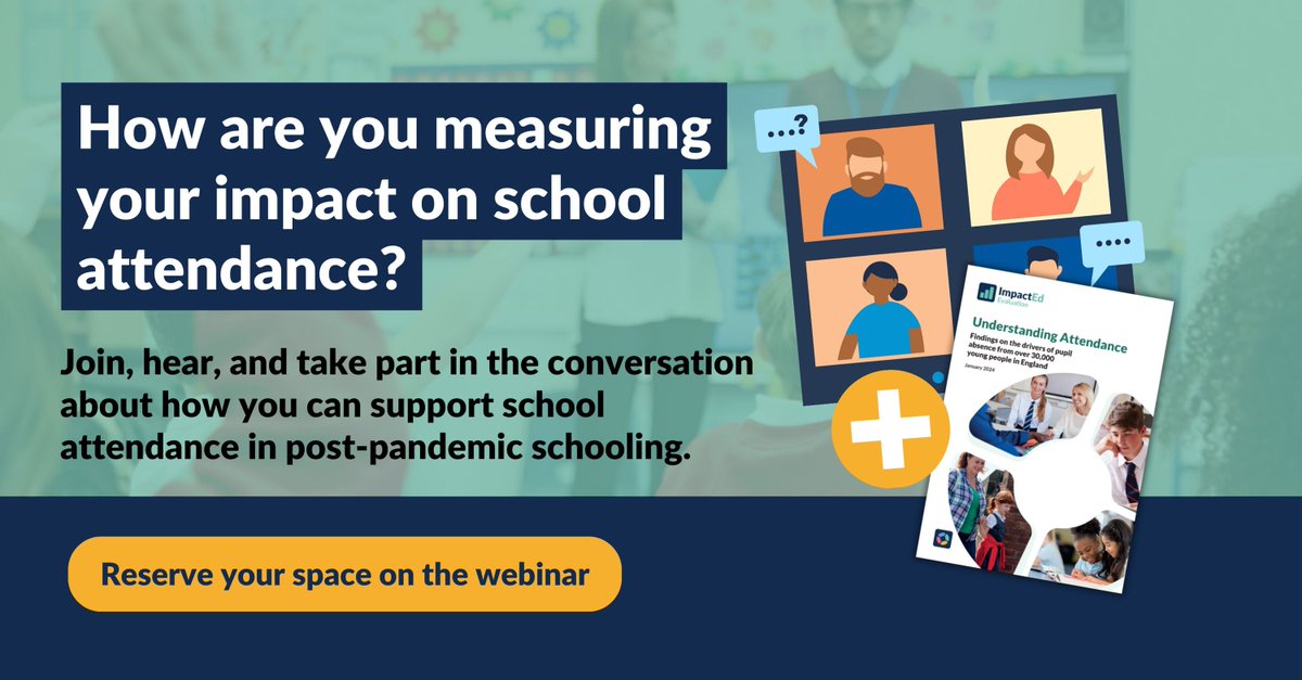 🚀 Tomorrow we’ll be hosting our 5th Talking Impact event focused on our Understanding Attendance report & sharing experience of measuring impact on school attendance. We’ll be joined by 4 brilliant panellists - be part of the conversation 👇 buff.ly/42VMa73