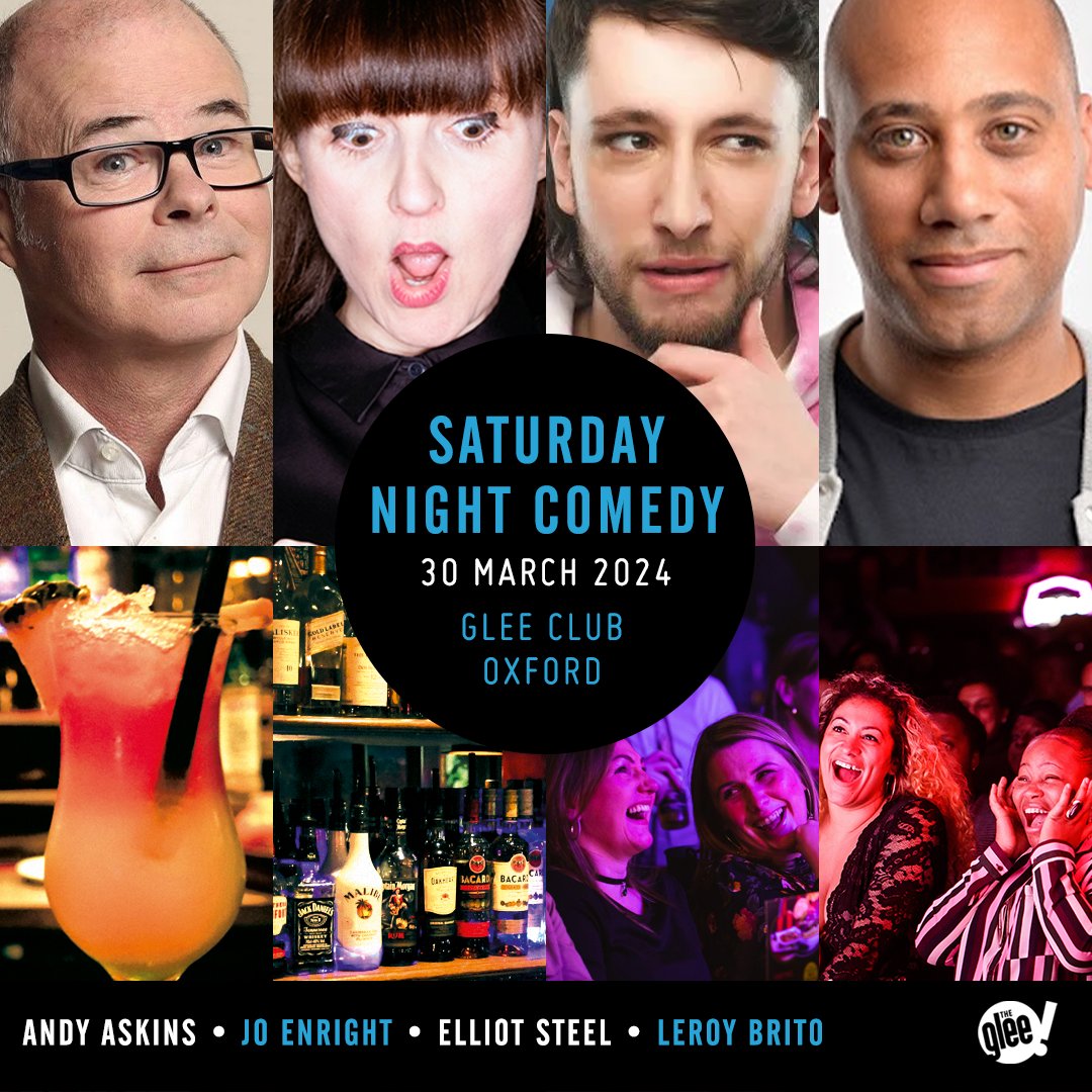 Who's laughing with us this weekend?! 👋 Trust us, with @AndyAskins, @jo_enright, @elliotsteelcom & @leroybrito on this weekend's line-up you'll still be cracking up come Monday 🤣 You best go grab your tickets now, right here 👉 bit.ly/OxfordWeekendC…