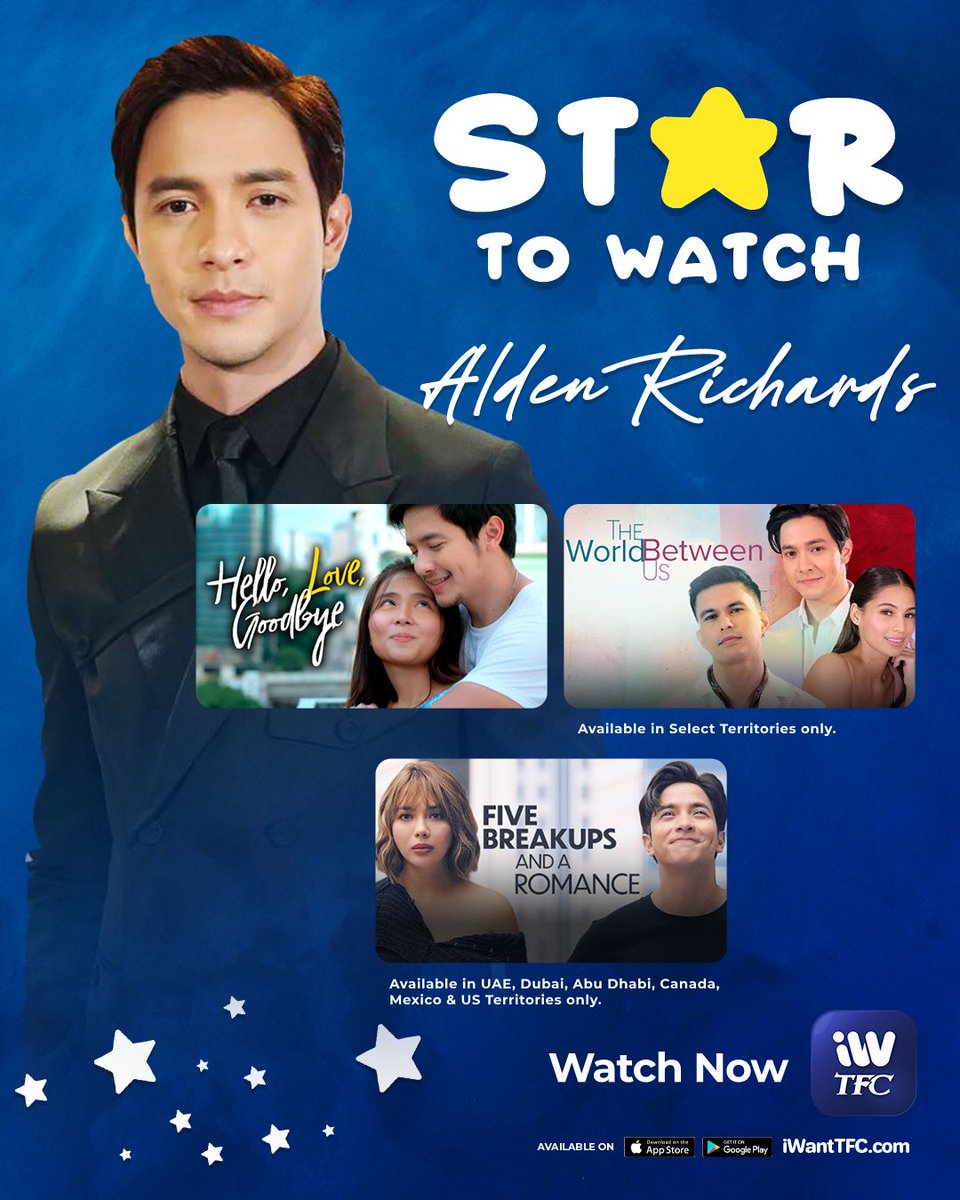 If you loved him as Ethan in #HelloLoveGoodbye, this is your sign to watch him as Louie and Lance! Watch these @aldenrichards02 movies now on iWantTFC! app.iwanttfc.com/XSTWAldenRicha… #FiveBreakupsAndARomance and #TheWorldBetweenUs are available in SELECT REGIONS only.