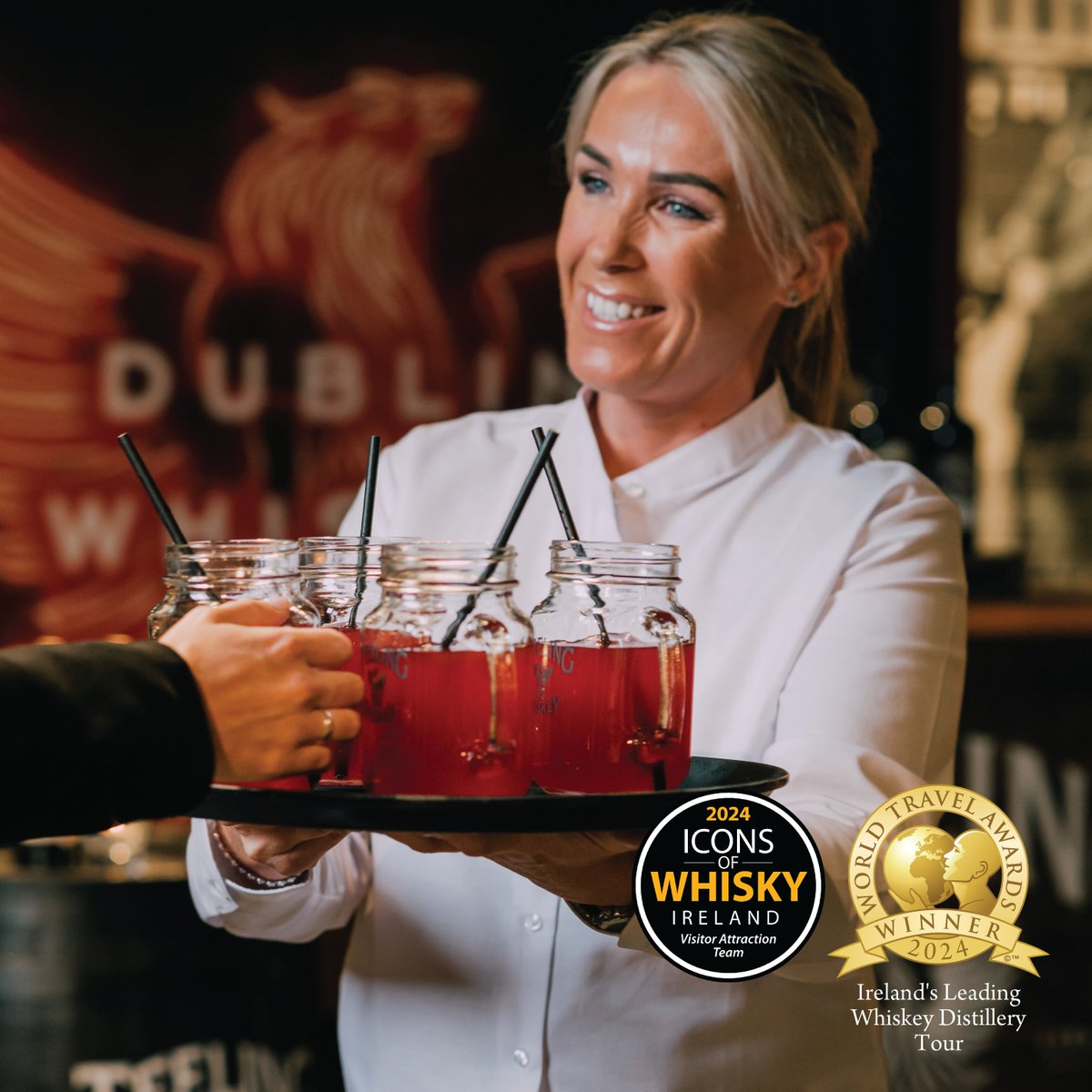 Back to back awards! Not only did we recently receive the award for World's Best Visitor Attraction Team at the World Whiskey Awards last week, but we can now raise a glass of our finest Teeling as Ireland's Leading Whiskey Distillery Tour for the first time ever!