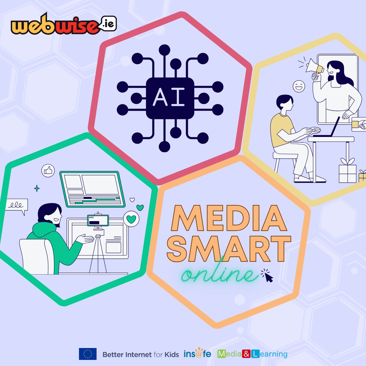 How can we help young people, parents and teachers to engage confidently and safely with #AI and other technologies?

#MediaSmartOnline is bringing you a series of #MediaLiteracy initiatives/actions to help.

👉bit.ly/3UYQoc1

@Insafenetwork @MediaLearning