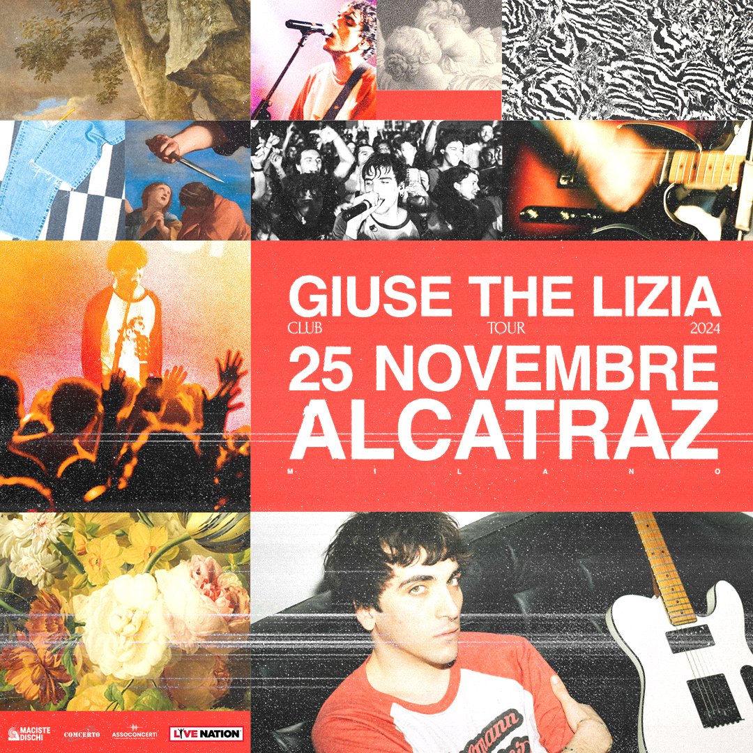 Siamo pronti a cantare fortissimo ❤️⛓️ GIUSE THE LIZIA per la prima volta live all’Alcatraz! 25 novembre 2024 • Milano, Alcatraz Biglietti disponibili su livenation.it dalle ore 10:00 di domani, martedì 26 marzo