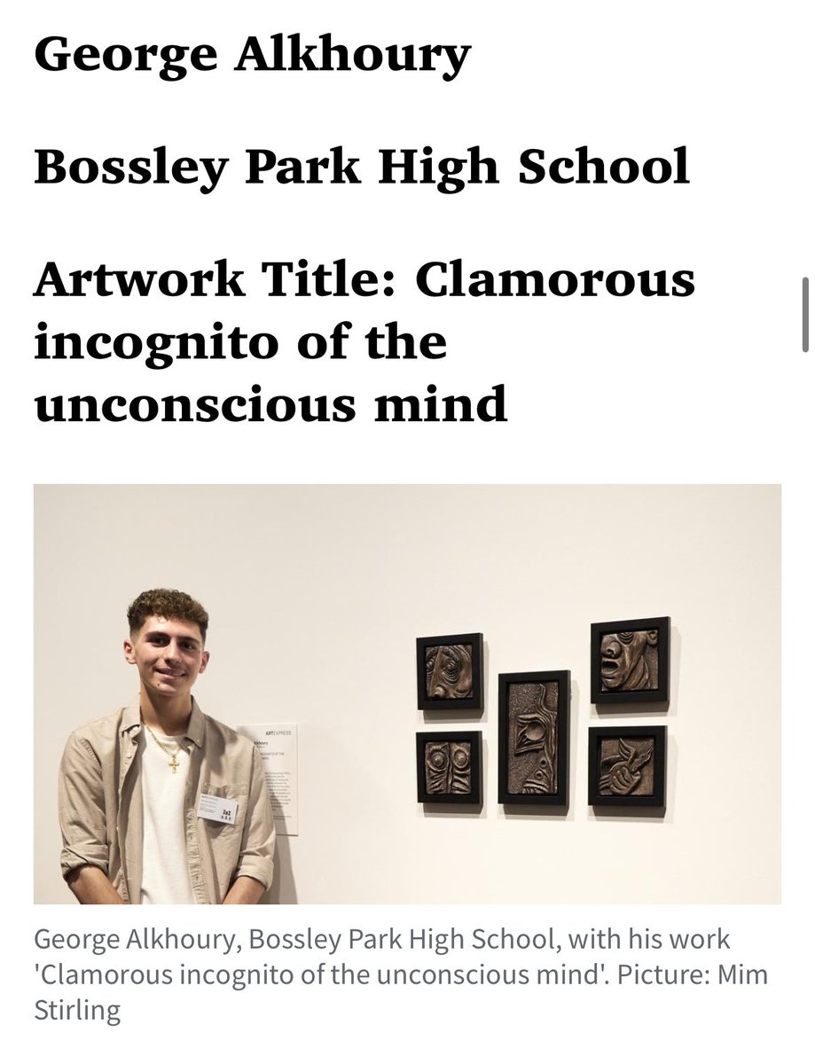 Congratulations to George Alkhoury for his outstanding major work that was exhibited at the Art Gallery of NSW. George is a refugee who arrived in Australia in 2018. He has flown at BPHS achieving a band 6 in Visual Arts. dailytelegraph.com.au/newslocal/arte…