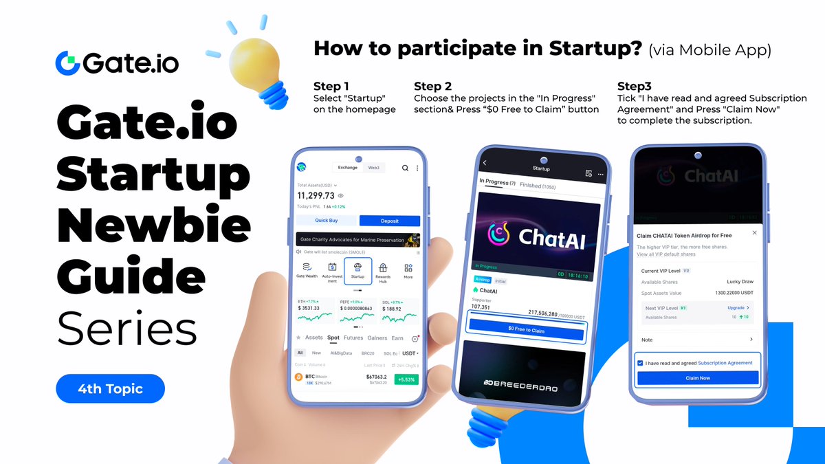 ✨ #Gateio Startup Newbie Guide Series ✨

4th Topic: How to Participate in #GateioStartup via Mobile App? 📱

Create an account now and join our Startups! New users joining Startup will have a chance to win 100 #GateToken!

JOIN HERE👉 gleam.io/cwy7t/gateio-s…

#GateioStartup