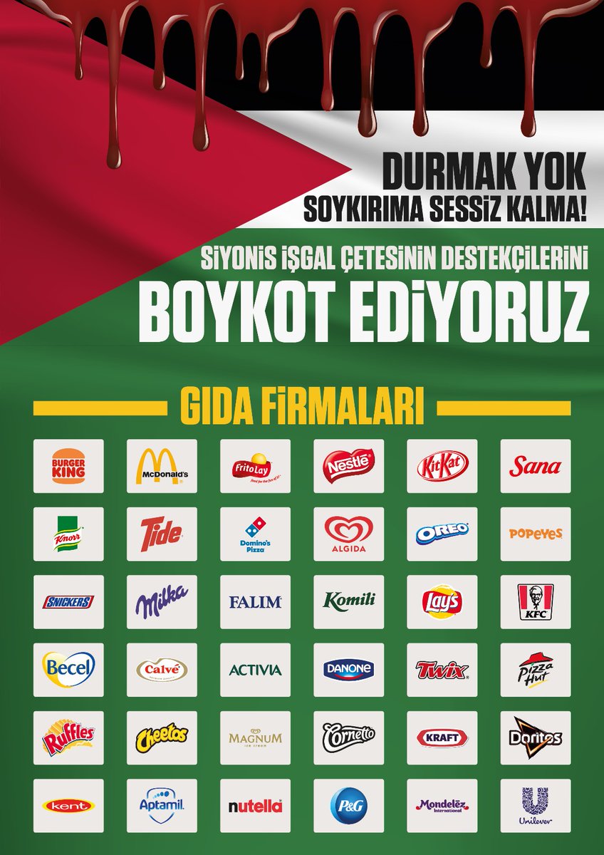 Arkadaşlar! Boykota ara vermeden devam edelim. İsrail'e limanlarımızdan yapılan sevkiyata karşı çıkalım. Eylemleri, yürüyüşleri ara vermeden sürdürelim. Sofralarımızı Gazzelilerle paylaşalım. En önemlisi ise umudumuzu, zafere olan inancımızı diri tutalım..