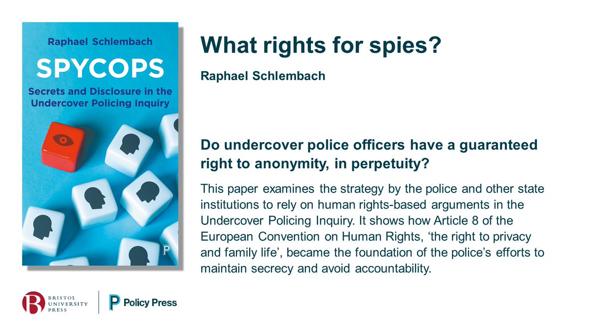 I'll be presenting about my new #spycops book tomorrow at #slsa2024 in Portsmouth. Tuesday, 15:00-16:30, Dennis Sciama 1.05. Discount codes available @policypress