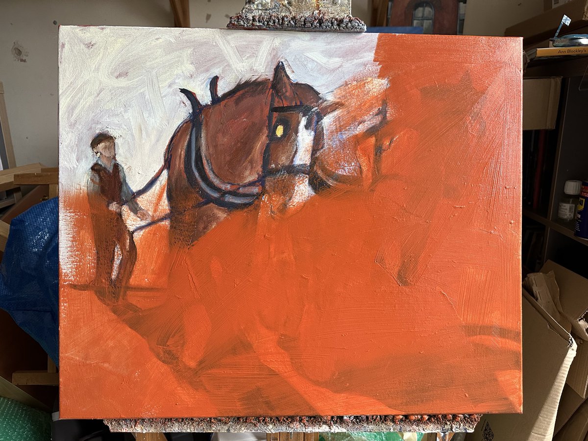 #Monday and looking at this could see too many flaws So, starting again! #HeavyHorses ShireHorses #TeamWork #land Next one will be better #learning