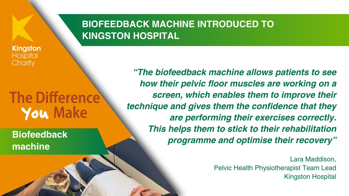 We are very excited to hear feedback following the recent addition of the Biofeedback machine (funded by money raised for Kingston Hospital Charity by Consultant Gynaecologist Andrew Pooley and Surgeon Adrian Fawcett). #kingstonuponthames #womenshealth #kingstonhospital