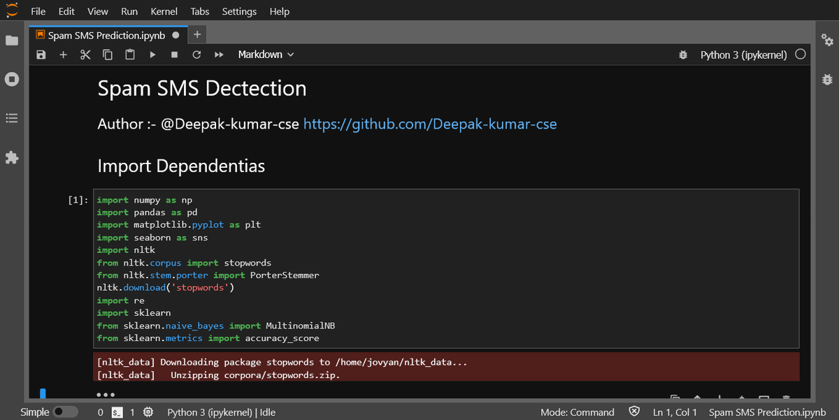 SirohiwalAbhey's tweet image. Just completed my internship project at @bharatintern, developing a Spam  SMS Classifier! Used machine learning to classify SMS as spam/non-spam,  aiding in communication filtering systems. 🌟 #MachineLearning  #SpamSMSClassifier #InternshipProject
