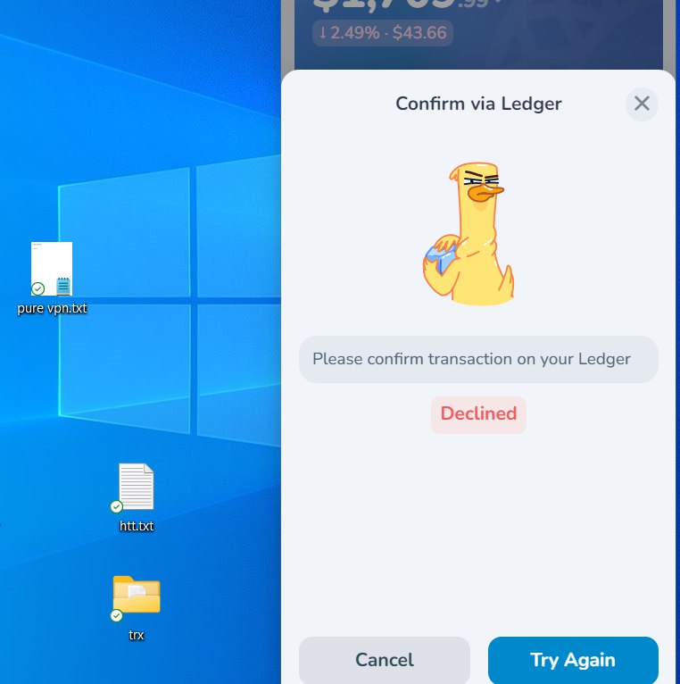 webpurse's tweet photo. @ton_blockchain hi i can not send ton from my leadger wallet i try 10000 times contact with leadger support and told me that contact with ton team because they can not resolve problem ,afrer i want send ton from my wallet i see an error ( declined) although i confirmed transacti https://t.co/QbmC3WhsqZ