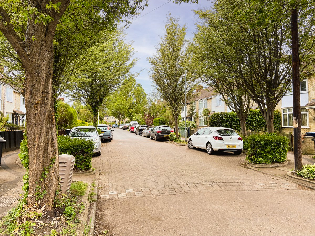 Q. Your street too narrow for trees🌳? A. Build out into the road 💡 We park cars🚗in the street – but that doesn’t make it a car park Let’s make trees and greenery a feature of ALL our streets. Green streets = Healthy streets🌳🌷 👉Treesforstreets.org