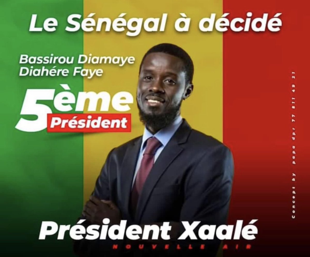 SÉNÉGAL 🇸🇳 : Si la tendance se confirme , l’on pourra dire aisément que la victoire de Diomaye Faye est un signal fort pour la totalité des tyrans , pions du néocolonialisme qui se trouvent à la tête de nos États africains actuellement . Vous avez beau être tout puissants un…