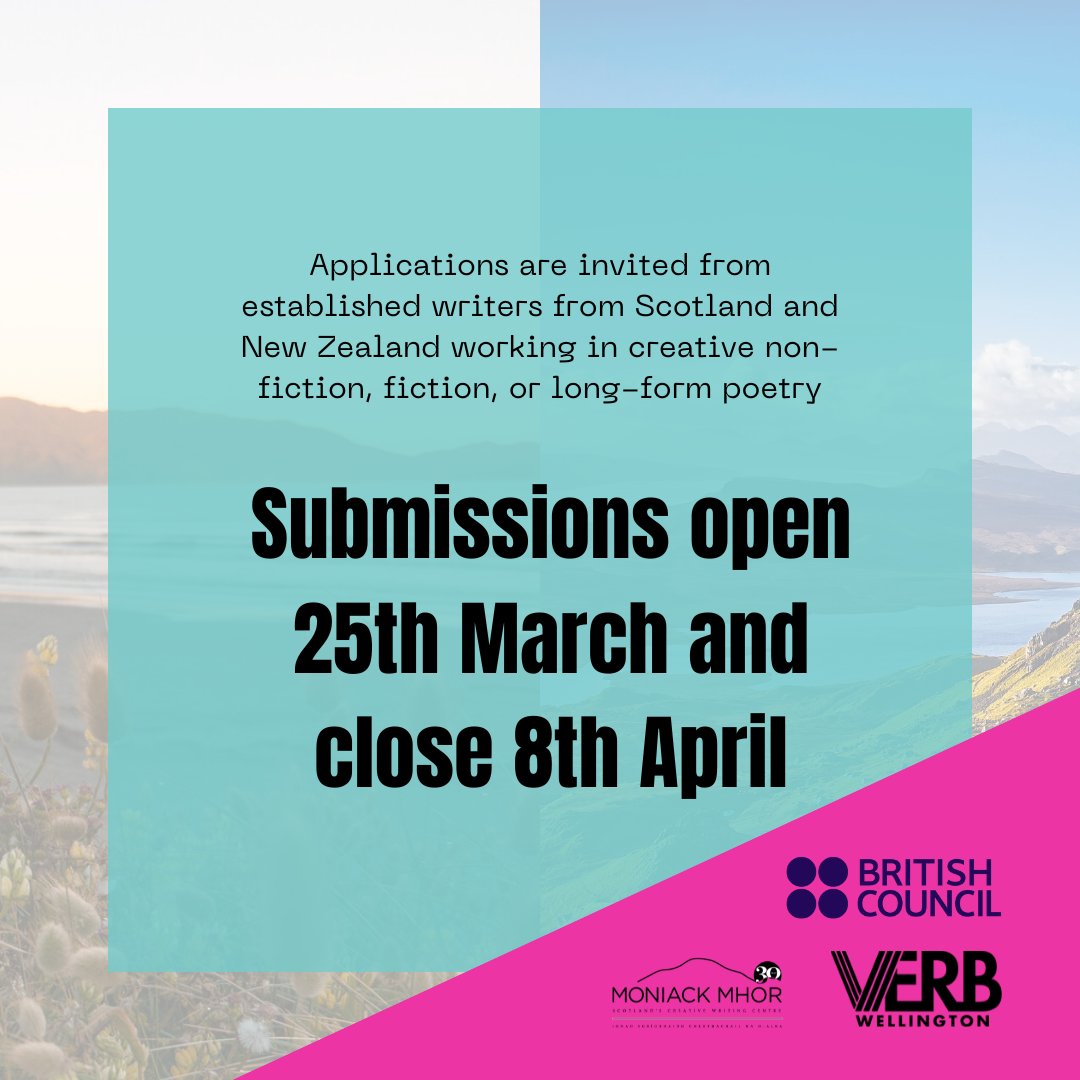 Island to Island - Scottish/Aotearoa New Zealand Writers Residency Exchange! (With the link this time)verbwellington.nz/island-to-isla…