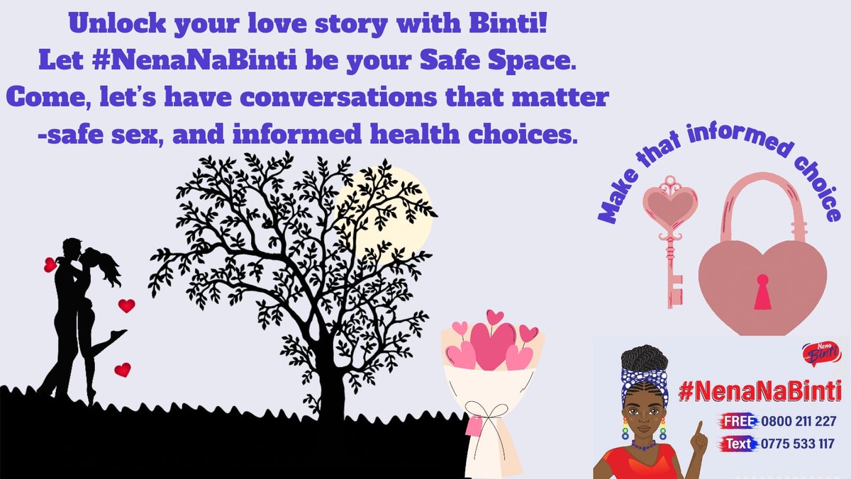 Unlock Your Love Story. Your voice matters, and #NenaNaBinti is here to help you Unlock Your Voice. Dive into Conversations That Matter; ✓Safe Sex, ✓Informed Health Choices, and ✓Confidence Building. Let's break those conversation barriers & build memorable love bridges.