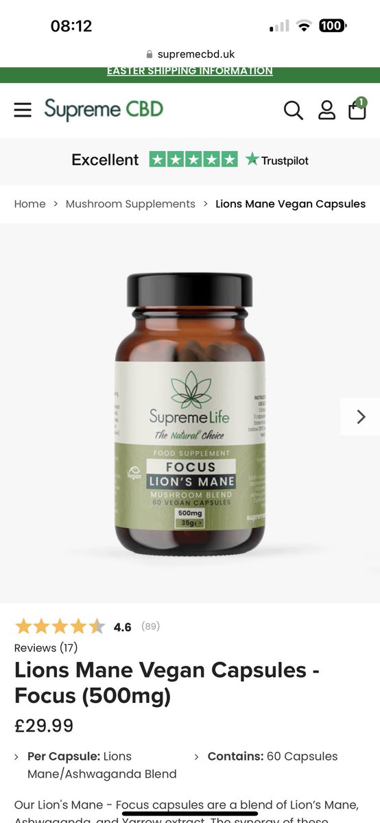 Morning everyone,  had my <a href="/supreme_cbd/">Supreme CBD - UK’s #1 CBD OIL</a> oil last night and my Mushrooms this morning,  these have both been a game changer for myself for my recovery and focus,  nature has everything we need 🙌🏻 supremecbd.uk/collections/mu…