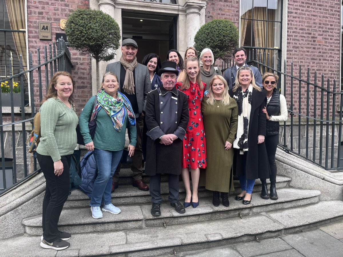 Thanks so much to Ruthie Coleman and all of the amazing team at the <a href="/MerrionHotel/">The Merrion Hotel</a> in Dublin for taking such great of our Western US agents on their first night in Ireland. <a href="/TourismIreland/">Tourism Ireland</a> <a href="/Failte_Ireland/">Fáilte Ireland</a> <a href="/adamsandbutler/">Adams & Butler</a> #irelandwhereluxurycomesnaturally ☘️