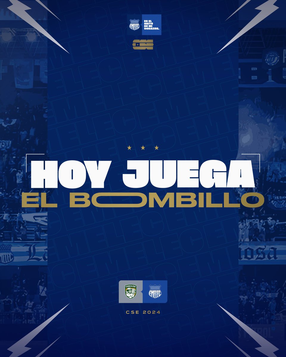 ⚔ ¡𝗛𝗼𝘆 𝗷𝘂𝗲𝗴𝗮 𝗲𝗹 𝗖𝗟𝗨𝗕 𝗦𝗣𝗢𝗥𝗧 𝗘𝗠𝗘𝗟𝗘𝗖!💪🏻

🏆 #LigaProEcuabet
🆚 <a href="/Orense_SC/">Orense Sporting Club</a>
⌚ 19h00
🏟 Estadio 9 de Mayo

#PorEmelec 🤜🏻🤛🏻⚡