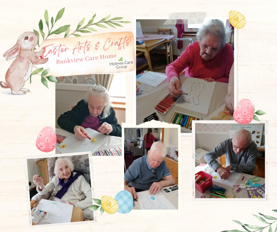 Our residents a Bankview were getting creative and making Easter Cards for our Resident Easter Card competition! They look beautiful!🐣💚