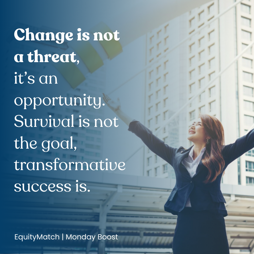 equitymatch_co's tweet photo. Embrace change as an opportunity, not a threat. Survival isn't enough; aim for transformative success. Embrace the journey of growth and innovation. 🌱💡
#EmbraceChange #TransformativeSuccess https://t.co/hMpZTx4kr8