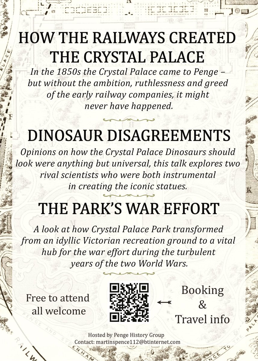 Looking forward to this local history event on Crystal Palace Park- coming up this Thursday evening at Brown & Green in the park itself!