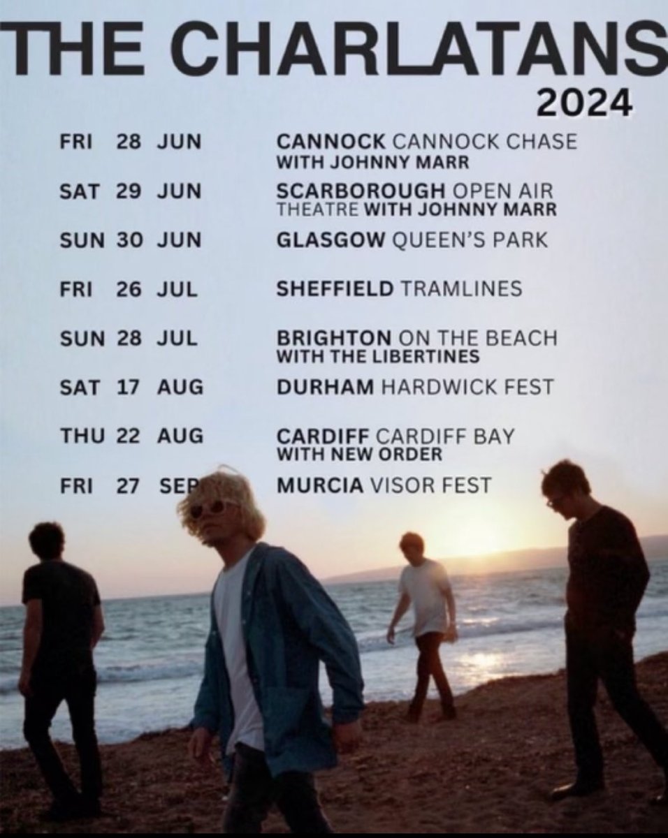 Live dates for ya x x Tickets: thecharlatans.net/gigs