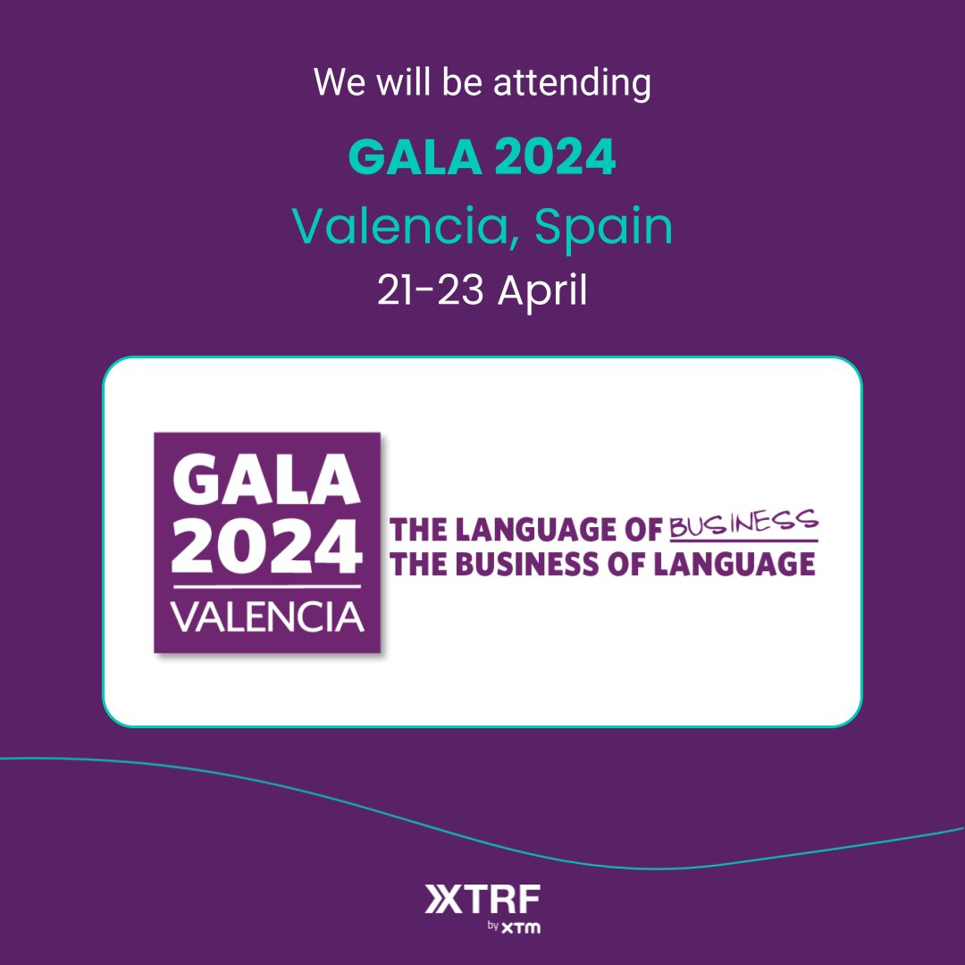 Valencia is our next conference destination!

We're going to be an exhibitor at <a href="/GALA_Global/">GALA</a> 2024 in April, hosted in this beautiful Mediterranean city.

🌍: Valencia, Spain
📆: 21-23 April 2024
XTM booth number: 5

More details are coming soon — stay tuned!