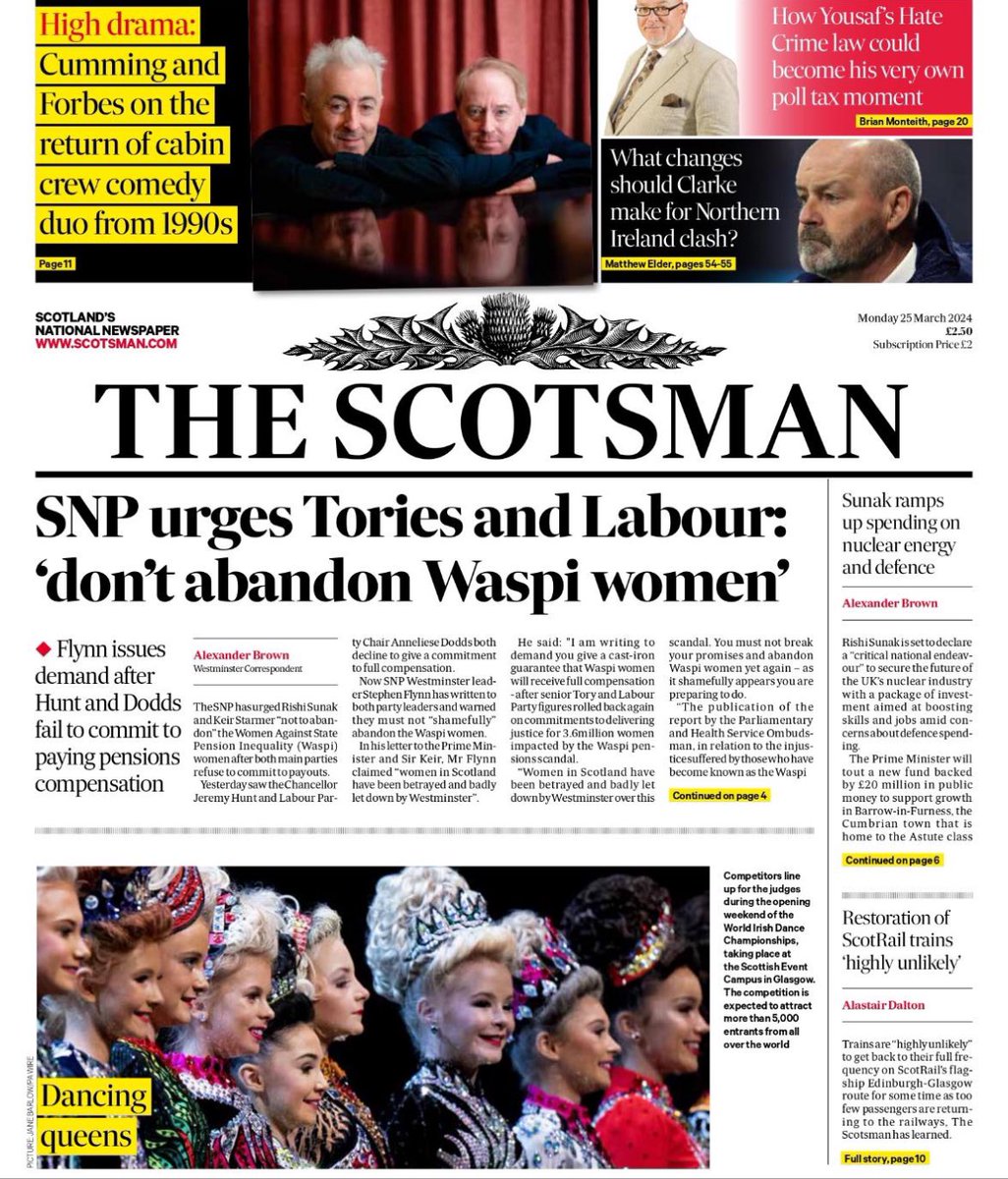 “Women in Scotland have been badly let down by Westminster over this scandal. You must not break your promises and abandon WASPI women again - as it appears you are preparing to do.” Read more - scotsman.com/news/politics/…