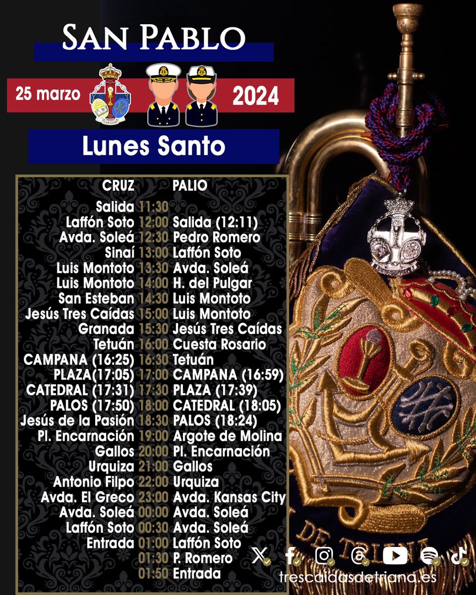 📋 Recorrido…

#Triana2024 #SSantaSevilla24 #SanPablo24