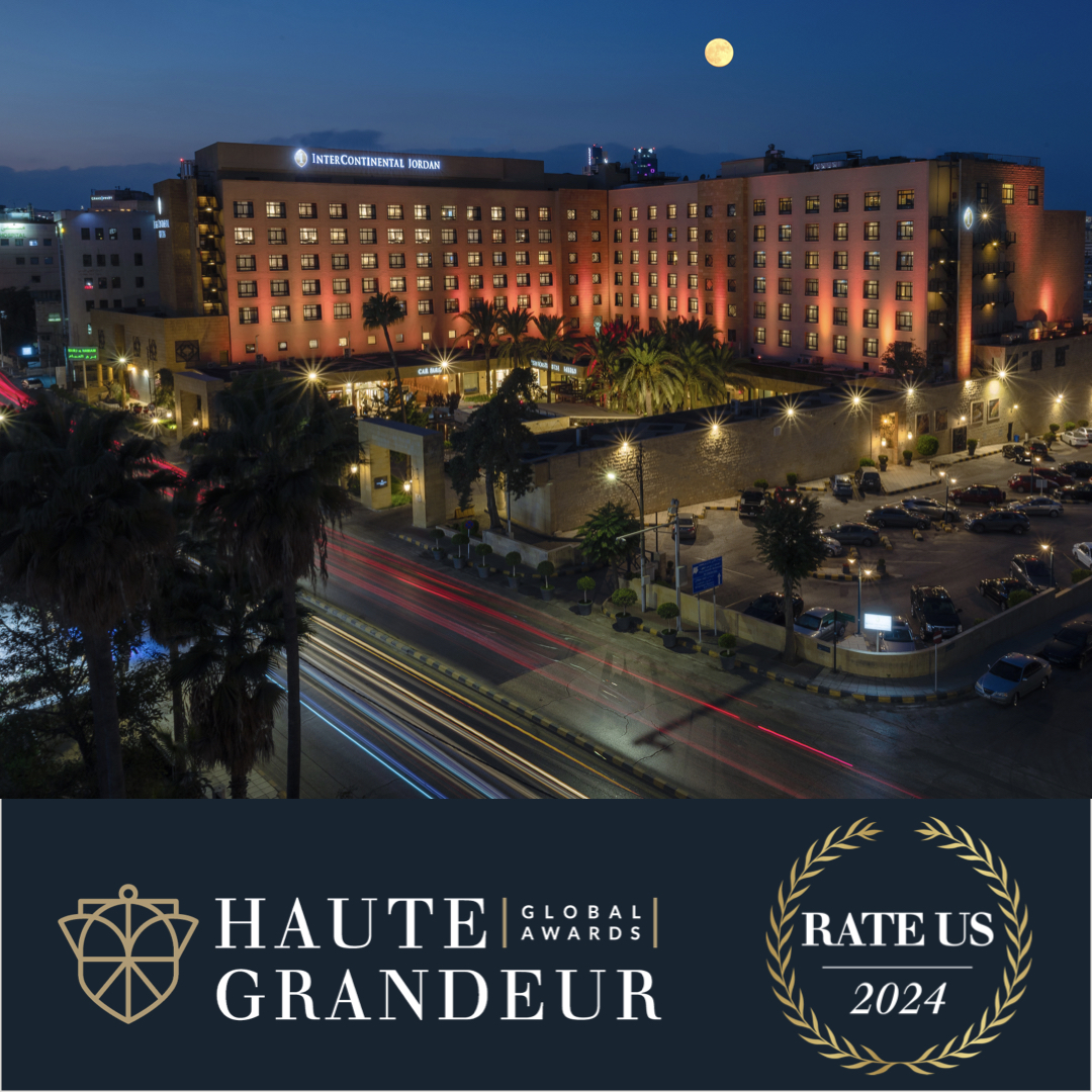 We are thrilled to announce that The InterContinental Jordan is nominated for the 2024 #Haute_Grandeur_Global_Awards.
يسعدنا أن نعلن أن فندق إنتركونيننتال الاردن قد تم ترشيحه لجوائز الفنادق العالمية. 
Vote here: hautegrandeur.com/hotels/rate
@HauteGrandeu