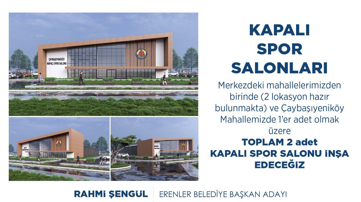 RahmiSengul54's tweet photo. Erenler’imize 2 yeni Kapalı Spor Salonu kazandırmak için projelerimiz hazır…

Biri Çaybaşıyeniköy biri ise ilçemizin merkezine olmak üzere inşallah 2 Kapalı Spor Salonu inşa edeceğiz.

Öğrencilerimize, sporcularımıza ve ilçemize hayırlı olsun.

#ErenlerİçinAşkla
#HazırızKararlıyız
#BirlikteDahaGüçlüSakarya