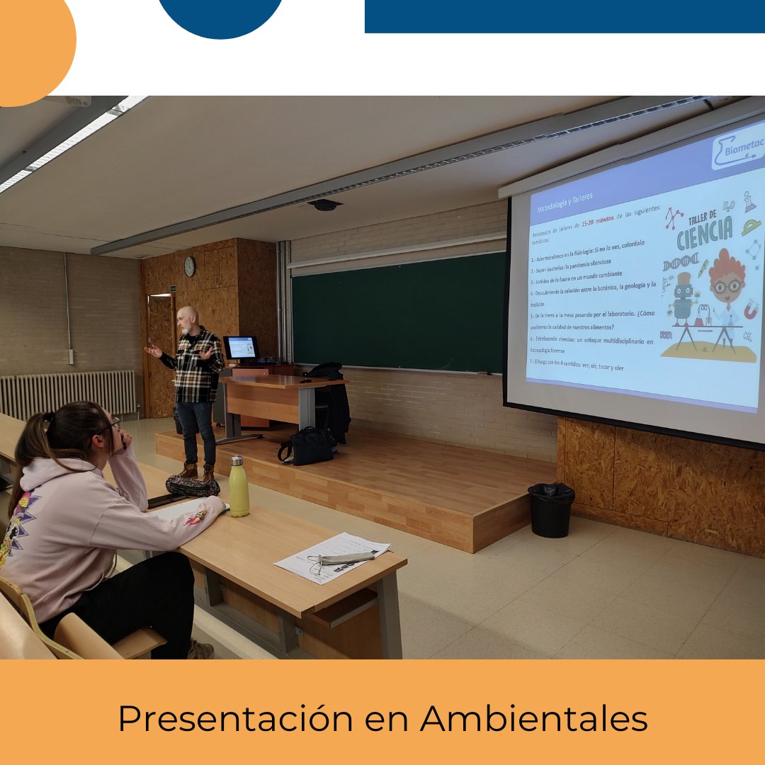 La semana pasada los profesores de <a href="/biometac/">biometac</a> presentaron el proyecto a los alumnos de Biología, Biotecnología y Ambientales.
#aprendizajeservicio #divulgacion #ods2030