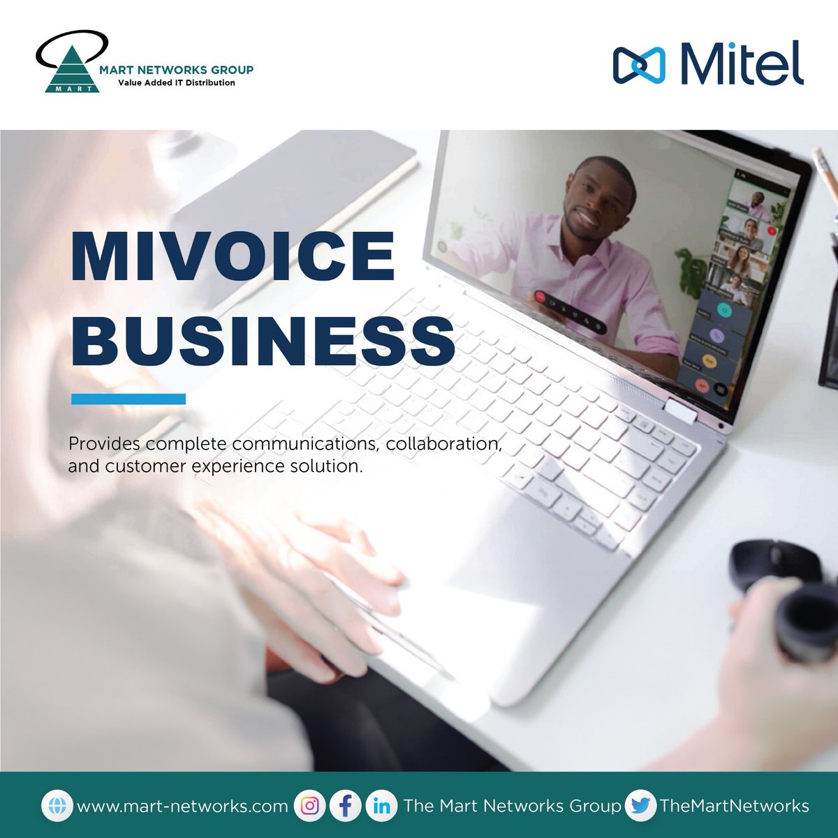 MIVOICE BUSINESS
 
Read More: lnkd.in/eeJRXrTm
 
Contact Us For More Inquires and Purchase: mart-networks.com/contact-us

#themartnetworkdistributiontanzanialtd #awardwinningdistributor #youronestopITdistributor #Mitel #MiVoice
