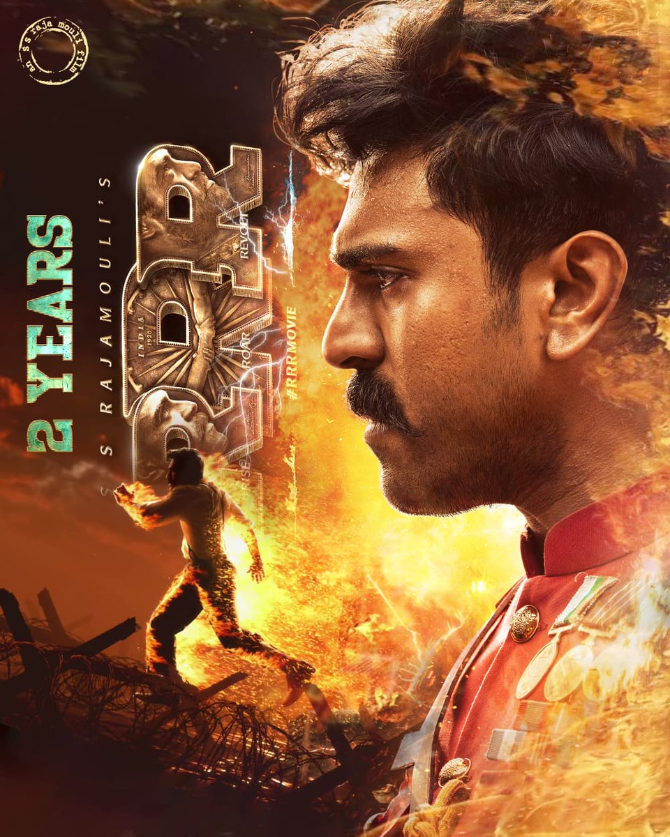 2 mass years for this global hit! A historical record for Indian cinema and our global star @AlwaysRamCharan 🔥🔥 #RRRMovie #2YearsOfHistoricalRRR #RamCharan #GlobalStarRamCharan #RamCharanBdayMonth #MassmaRCh #GameChanger