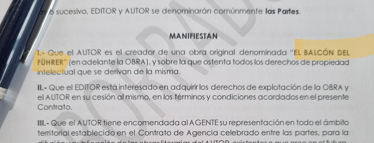 Pistoletazo de salida del editor <a href="/Funambulista1/">Funambulista</a> y de mi agente @EeditabundoA para mi próximo libro, la novela "El balcón del Führer". 📚
Abro hilo para ir informando aquí de presentaciones, reseñas y entrevistas. 
#ElbalcondelFuhrer (sin tilde ni Umlaut, la diéresis alemana)👇