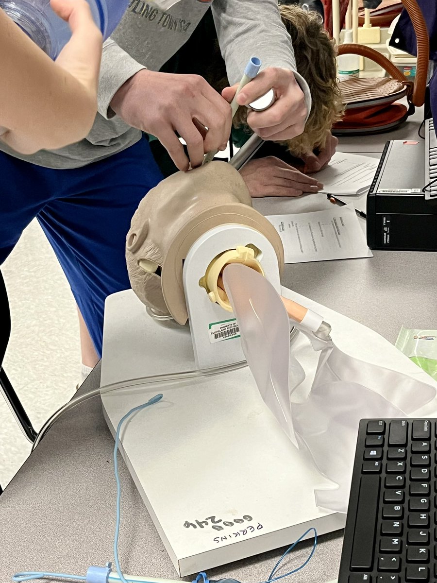 <a href="/CCSCTE/">Cleveland CTE</a> KK shows Logan how to intubate.  A&amp;P knowledge applied to a clinical skill.
