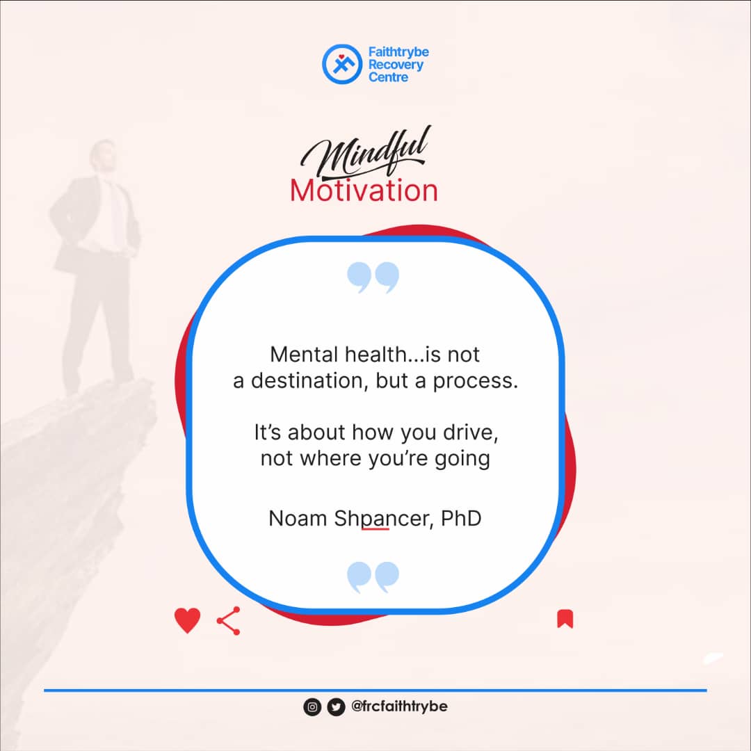 Mental well-being is not a final destination. It is a continuous journey of growth and self-discovery. Embrace the opportunities that abound this week, and acknowledge that every step forward is a process in achieving your mental health goals. Happy Monday. #MondayMotivation