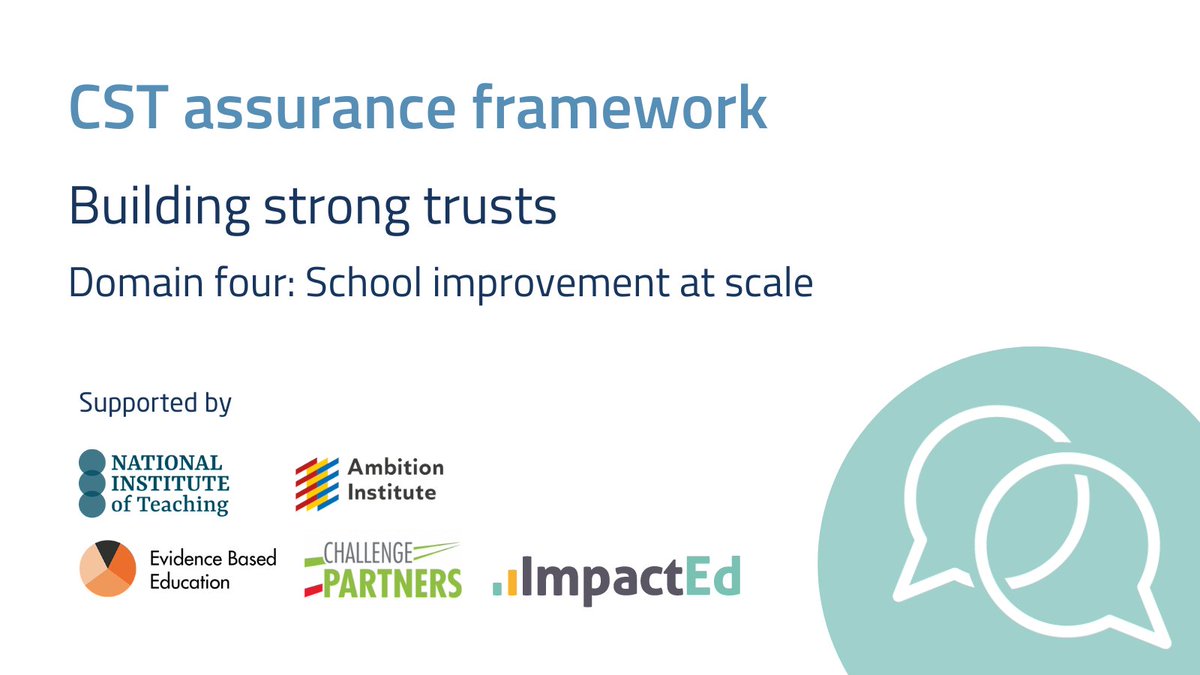 What does the culture of improvement look like in your schools? Domain four of our Building strong trusts assurance framework helps explore this further. Access the full framework: zurl.co/VCgb #schoolimprovement