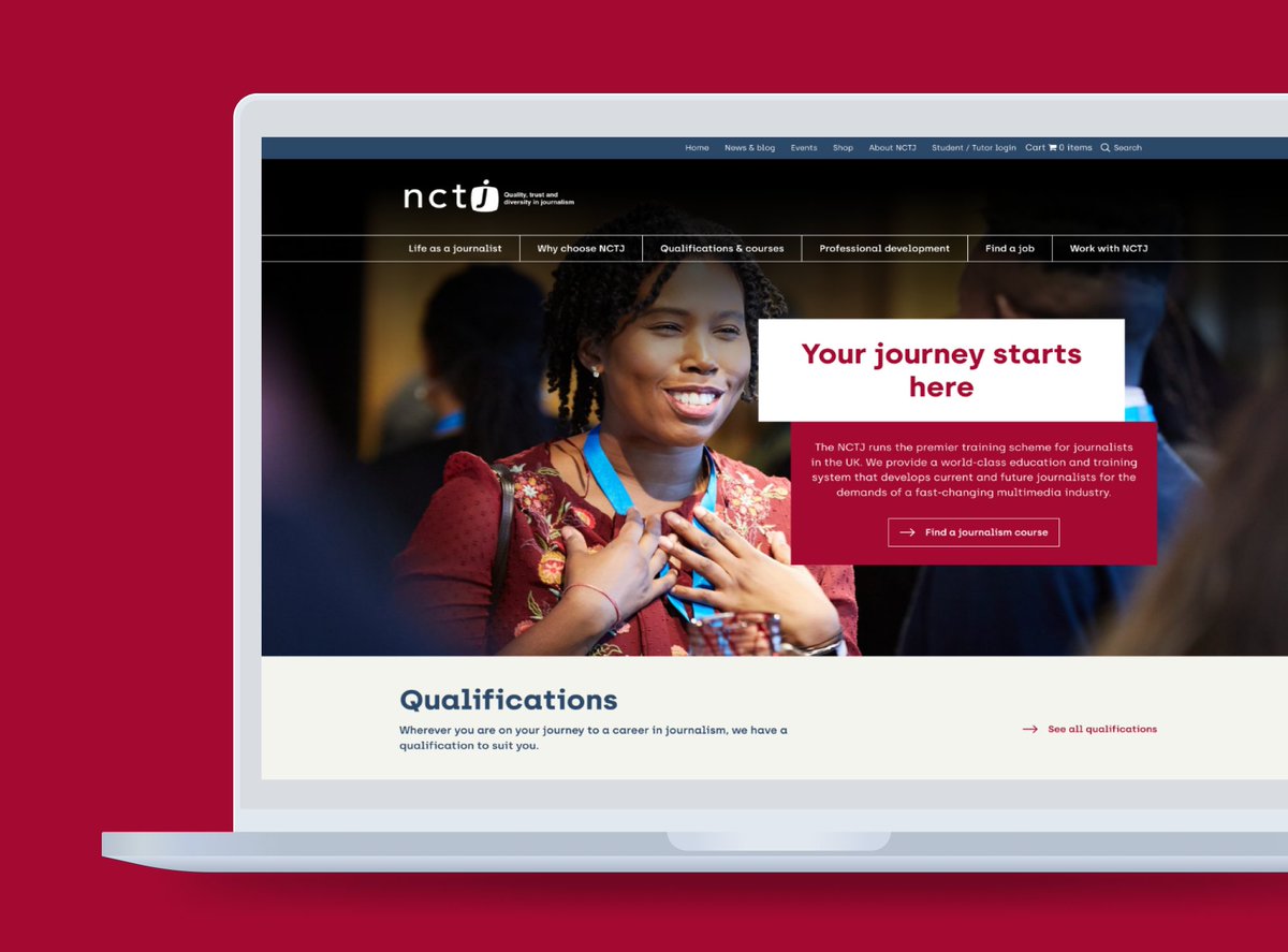 Fat Beehive designed a new information hub for The National Council for the Training of Journalists, the leading provider of courses to UK journalists at all stages of their career. nctj.com #JournalismCourses #TrainingForJournalists #MediaTraining #digitalagency