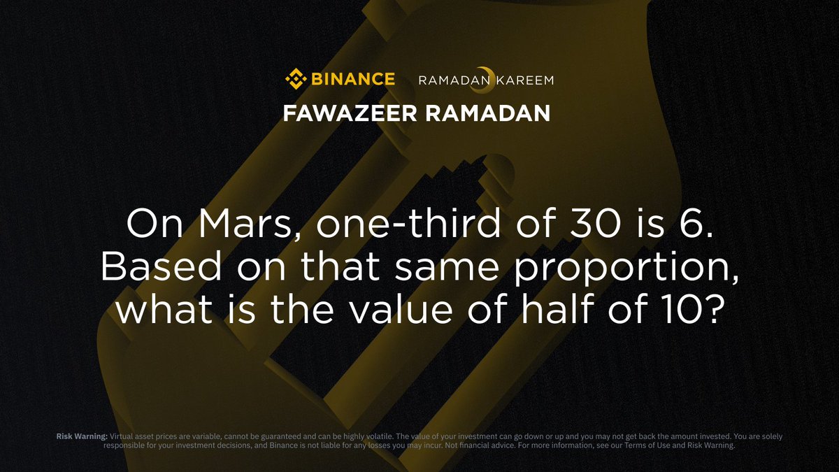 Fawazir Ramadan with #Binance How to participate: 🔸 Follow @BinanceArabic 🔸 Retweet using #RamadanWithBinance 🔸 Comment with the correct answer and fill out the form below 👇 5 winners will be chosen, with each receiving 100 FDUSD!
