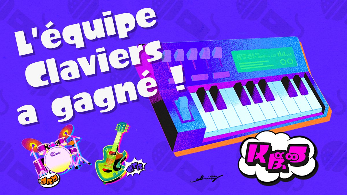 NintendoFrance's tweet photo. Et c'est l'équipe Claviers, qui a su jouer sans fausse note, qui remporte le festival #Splatoon3 de ce week-end ! Merci à toutes celles et ceux qui ont pris part aux festivités ! https://t.co/DAOepRfHpO
