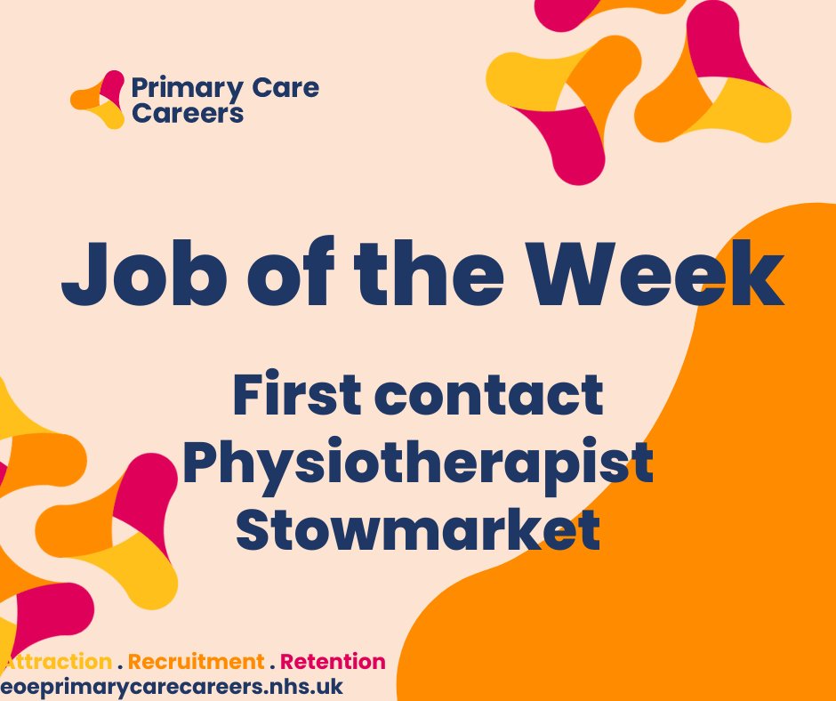 Suffolk Primary Care are looking to an experienced physio to join their newly set up virtual practice on a full or part time basis, with a focus on an initial identification and triage of patients. vacancies.eoeprimarycarecareers.nhs.uk/vacancies/7194…