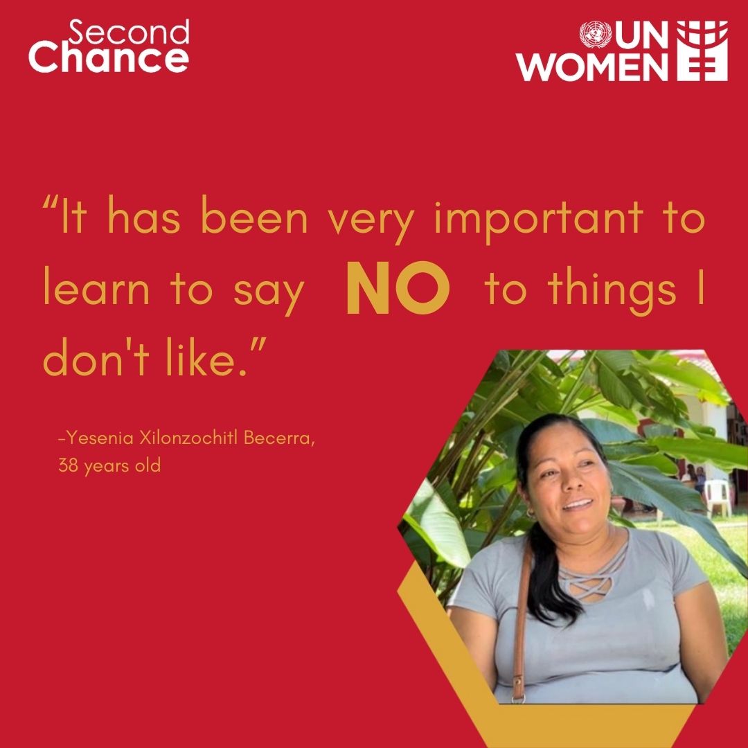 “Here, at SCE, I started to think about whether I liked something or not and started to understand that my priority is me.”  Yesenia Xilonzochitl Becerra, 38 years old   San Juan Cosalá, Jalisco   Photo: UN Women - Mexico  #SCEprogramme #ONUMujeresMexico #SegundaOportunidad