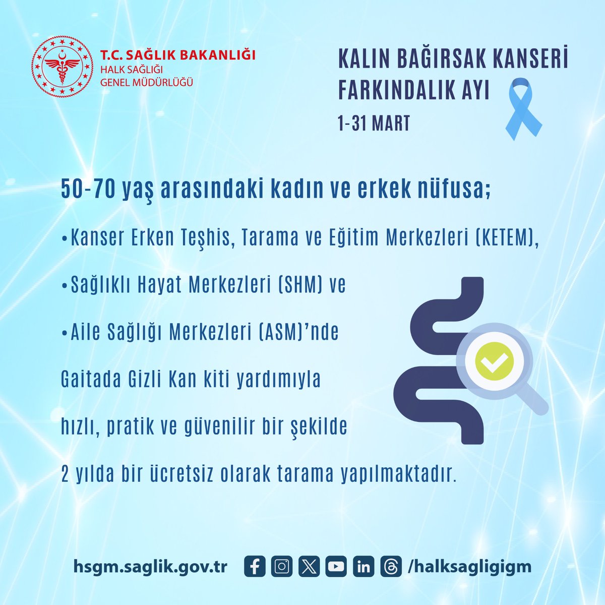 halksagligigm's tweet photo. #KalınBağırsakKanseriFarkındalıkAyı 1-31 Mart https://t.co/dQEqJs3zM1