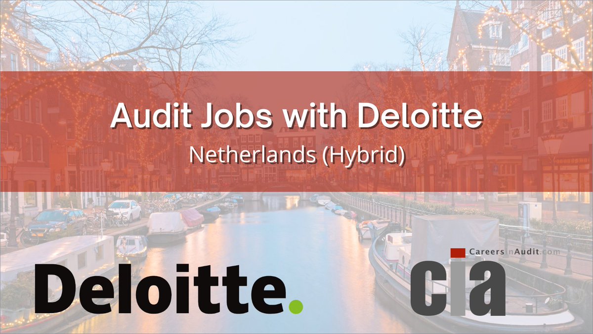 .@DeloitteNL are looking for Audit, Advisory, Analytics, and Tax professionals to join them at varying seniority levels across the Netherlands. Find out more & apply here: eu1.hubs.ly/H08ftPW0 #DeloitteJobs #AuditJobs #CareersinAudit