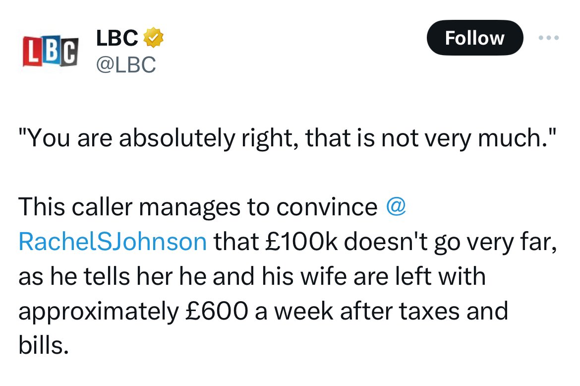Only £600 a week LEFT OVER

*laughs in theatre actor*