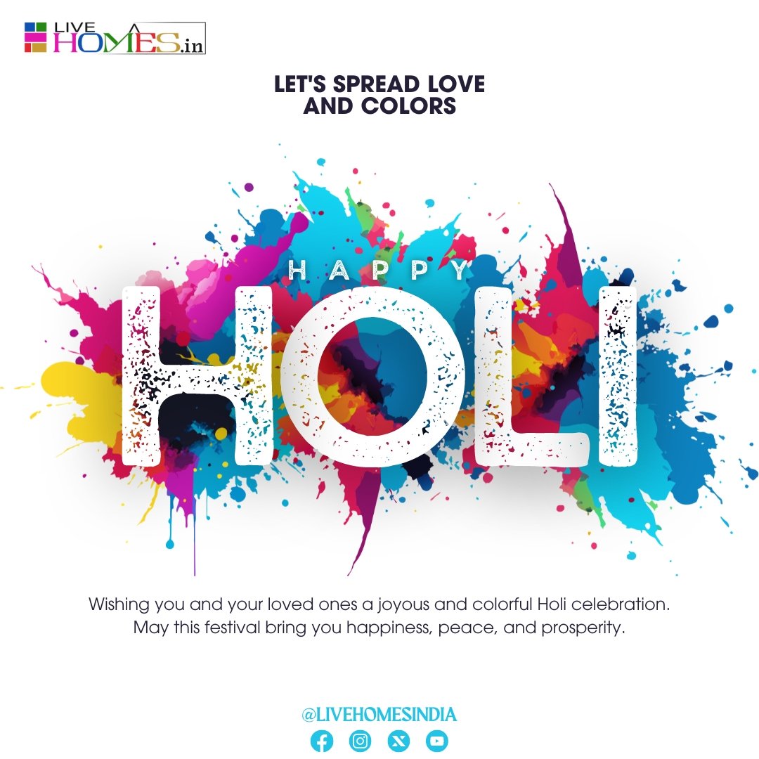 Colors Of Happiness And Joy Are The Most Beautiful Colors of Life Hope They Stay Forever In Your life. 
Wish you a Happy Holi 2024!!

#LIVEHOMES #construction #bestbuilders #homeloan #interiordesign #Bestproperty #election #IPL2024WithSportsTak #happyholi2024