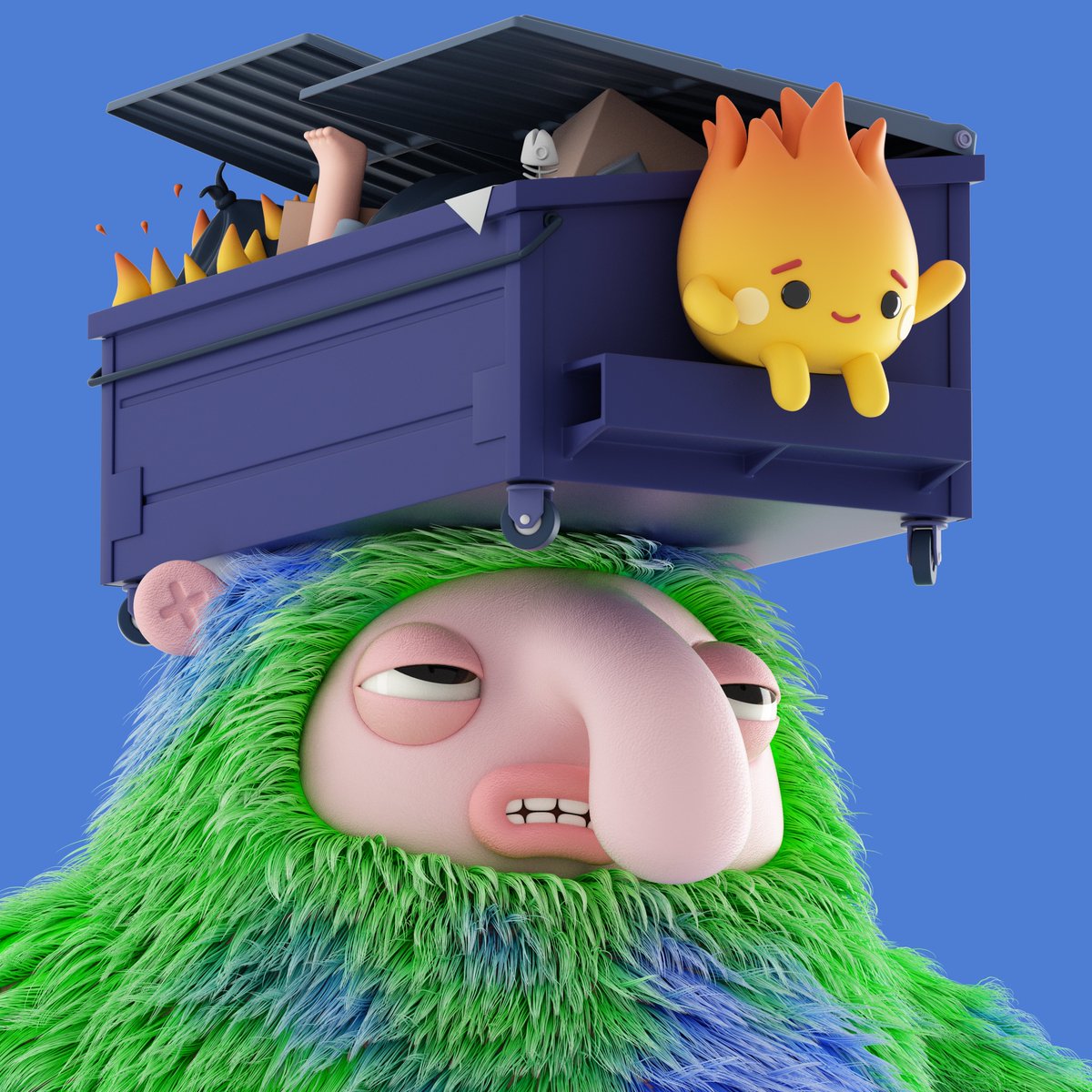 Fuzzy_Fellas's tweet photo. 🗑️ A Fuzzy sporting a dumpster lid?
Our treasure-hunting champs remind us there's brilliance in the overlooked.
You never know what you'll find in a dumpster. Could be someone's old shoe, could be someone's old $BTC wallet!
#MiningNFT https://t.co/ZRTcbs7BKU