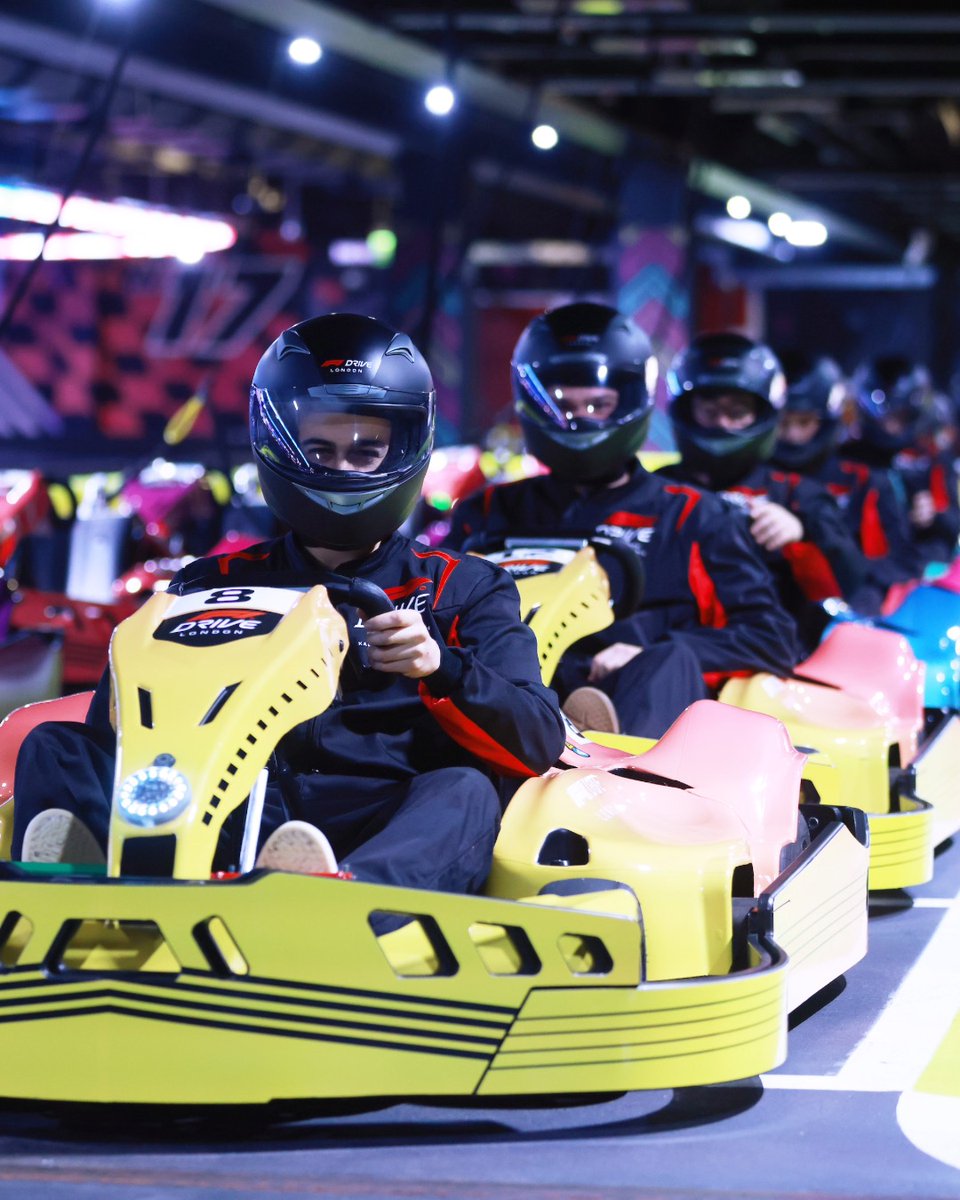 With the karts purring and adrenaline pumping, drivers are lined up for an electrifying race at F1 DRIVE - London! 💥🏎️ Don't miss out on the fun! Secure your booking at the link in our bio 🔗 #F1DRIVE