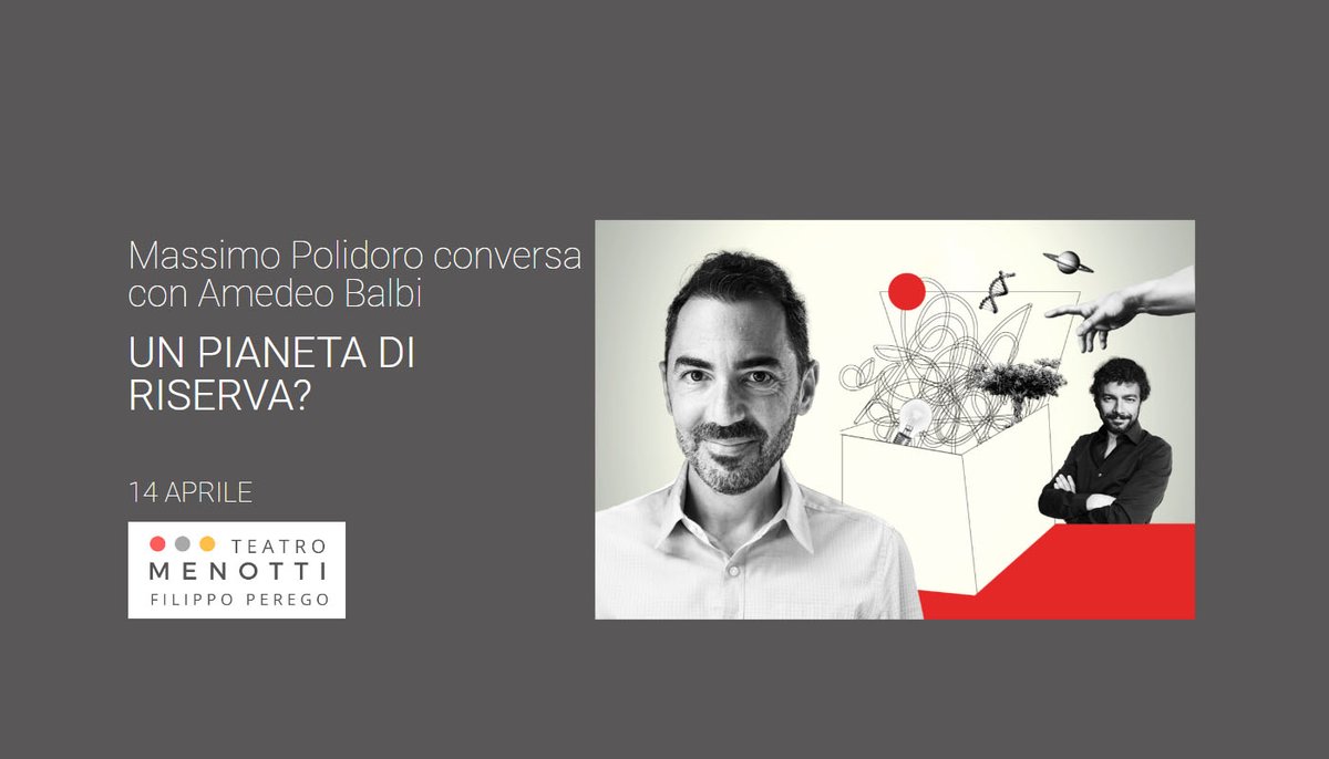 I dottorandi #DAER Alice Dottori <a href="/ciiice/">Alice Dottori</a> e Francesco De Cecio parteciperanno all'evento
🌍"La scatola di Archimede: un pianeta di riserva?"
👥<a href="/massimopolidoro/">Massimo Polidoro</a> conversa con <a href="/amedeo_balbi/">Amedeo Balbi</a>
📅 Domenica, 14 aprile, ore 21:00
🏛️Teatro Menotti, Milano
👉aero.polimi.it/en/magazine/la…
[1/2]